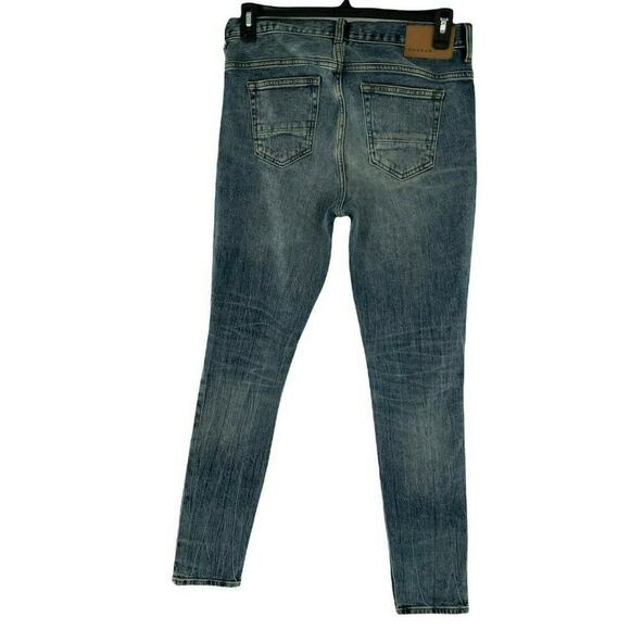 PACSUN Jeans Men Size 30X30 Stacked Skinny Distressed Bleach Print Pockets Denim - Picture 2 of 12